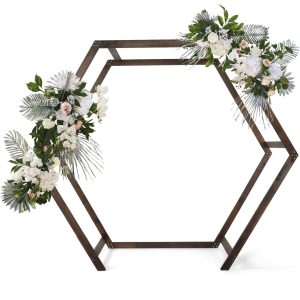 7' x 7' Wood Hexagon Arch - (Add-On $350)