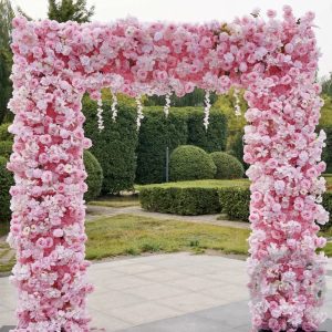 8' Pink Floral Arch - (Add-on $350)