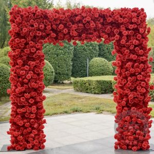 8' Red Floral Arch - (Add-on $350)