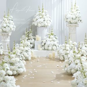 Pure White Floor Arrangements