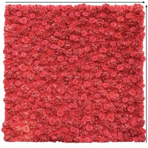 Red Flower Wall Backdrop ($250)